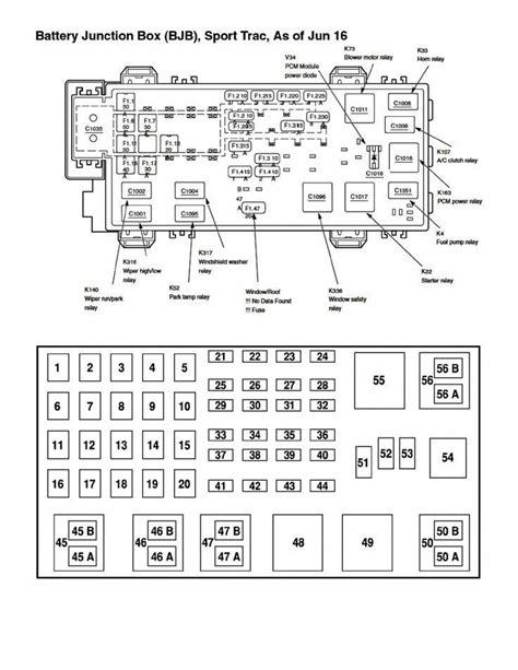 2002 ford explorer power distribution box diagram|Ford Explorer 2nd gen relay.